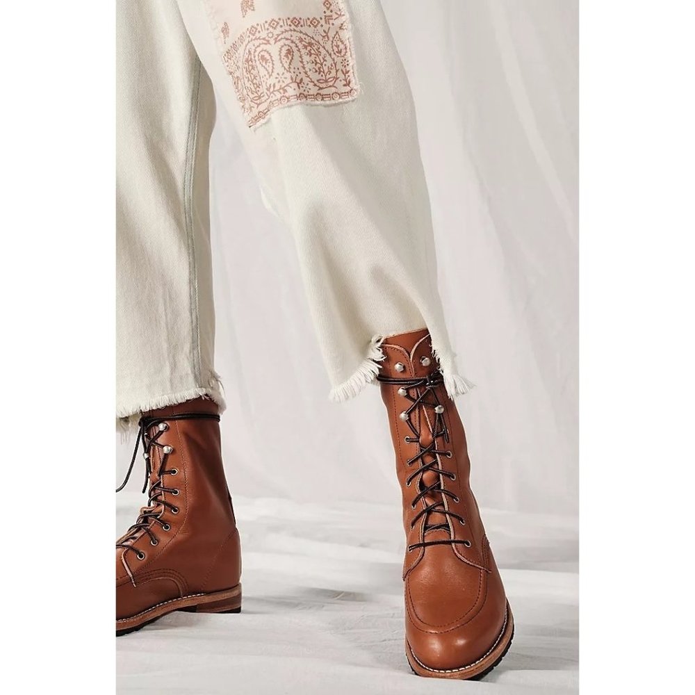 Red Wing Gracie Tall Boots in Pecan Leather Womens Size 6